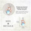 wholesale 925 Sterling Silver Fox Holding Blue Stone Pendant Necklace for Women-0-5