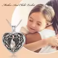 TOUPOP Sterling Silver Rose Heart Locket Necklace Gift Always In My Heart-0-1