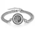 wholesale 925 Sterling Silver St. Christopher Protection Charm Bracelet Wholesale for Women & Men-0-0