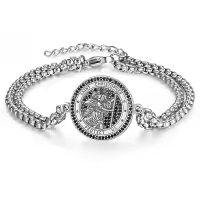 wholesale 925 Sterling Silver St. Christopher Protection Charm Bracelet Wholesale for Women & Men-St Christopher