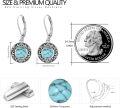 wholesale 925 Sterling Silver Genuine Turquoise Dangle Earrings-0-1
