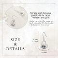 wholesale 925 Sterling Silver Heart-Shaped Soccer Ball Drop Earrings for Women Girls Sports Lover Gift-0-5