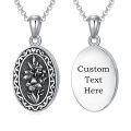 wholesale 925 Sterling Silver Oxidized Floral Oval Locket Bracelet With Filling Tool Set-0-7