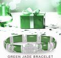 wholesale 18kt Gold Plated Sterling Silver Jade Bracelet for Women Fine Jewelry Gift-0-2