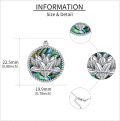 wholesale 925 Sterling Silver Abalone Shell Lotus Flower Pendant Necklace-0-4