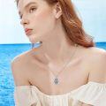 wholesale 925 Sterling Silver Tree of Life Hamsa Hand Evil Eye Abalone Shell Pendant Necklace-0-5