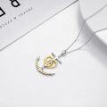 wholesale 925 Sterling Silver Palpitate Anchor Necklace with Double Heart Pendant for Women Nautical Sea s Sailor-0-1