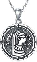wholesale 925 Sterling Silver Egyptian Pharaoh Pendant Necklaces for Women Men s 43cm Chain Length-0-0