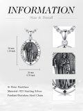 wholesale 925 Sterling Silver  Saint Peregrine Medal Pendant Necklace for Women-0-1