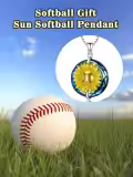 TOUPOP 14k Gold Necklace For Women Softball Lovers Sport Gifts-0-2