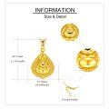 wholesale 925 Sterling Silver Plated Gold Happy Buddha Pendant Necklace with Chain for Women Gifts-0-2