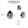 wholesale 925 Sterling Silver Teardrop Black Onyx Filigree Leverback Earrings for Women Gifts-0-4