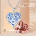 wholesale TOUPOP Christmas Gift For Women Birthstone Jewellery Gift For Wife Heart Necklace For Women Celtic Knot Pendant For Ladies Gift For Women Wife Girlfriend Sister Mom Valentine's -0-2