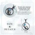 wholesale 925 Sterling Silver Blue Butterfly Gothic Skeleton Hand Pendant Necklace for Women Girls Unisex-0-3