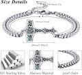 wholesale 925 Sterling Silver Norse Thors Hammer VegvÃ­sir Tree Of Life Charm Bracelet For Men & Women-0-4