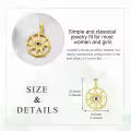 wholesale 10K Gold Evil Eye Pendant with Stars and Moon Necklace Wholesale for Women-0-4