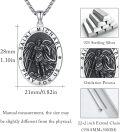 wholesale 925 Sterling Silver Saint Michael Medal Pendant Necklace for Men & Women-0-3
