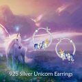 wholesale 925 Sterling Silver Unicorn Hoop Earrings - Adorable Gift for Her-0-5