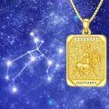 wholesale Sterling Silver Gold Plated Diamond Zodiac Necklace Constellation Pendant-0-11