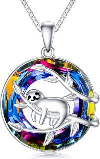 wholesale Sterling Silver Sloth Pendant Necklace Gifts for Women-Sloths Necklace-Volcano
