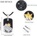 wholesale 925 Sterling Silver Black CZ Wave Mountain Pendant Necklace for Women-0-4