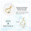 wholesale 14K Gold Cubic Zirconia Heart Pendant Necklace (0.36ctw 7x9mm)-0-4