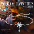 wholesale 925 Sterling Silver Moonstone Flower Dreamcatcher Adjustable Bracelet (7-8 in)  for Women Girls-0-4