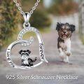 wholesale 925 Sterling Silver Crystal Dog in Heart Pendant Necklace for Women - Pet Lovers' s-0-5