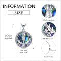 wholesale 925 Sterling Silver Celtic Knot Abalone Shell Scottish Thistle Flower Pendant Necklace-0-4