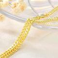 wholesale Sterling Silver Gold Plated 3 2mm Cuban Chain Necklace for Women Men 16 24 Inch-0-18