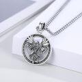 wholesale 925 Sterling Silver Round Celtic Knot Phoenix Heart Pendant Necklace for Women and Men-0-2