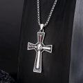 wholesale 925 Sterling Silver Baseball Themed Cross Pendant Necklace for Men & Women-0-1