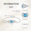 wholesale 925 Sterling Silver Blue Turquoise Celtic Trinity Knot Bracelet for Women-0-4