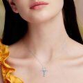 wholesale 925 Sterling Silver Winged Ankh Pendant Necklace-0-1