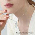 wholesale 925 Sterling Silver Mom Moss Agate Pendant Necklace Two Tone Rose Gold-0-2