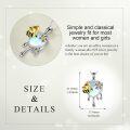 wholesale 925 Sterling Silver Heart-Shaped Moonstone Jewelry with Gold-Plated Bee and Flower Design Pendant Necklace for Women Girls Gift 48cm Chain Length-0-4