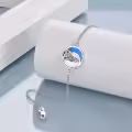 TOUPOP Sterling Silver & Stone Wolf Link Bracelet for Women-0-3