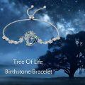 wholesale 925 Sterling Silver Tree of Life Bracelet for Women Birthstone Charm Gemstone Anniversary Birthday Christmas Gifts for Wife Mom-0-52