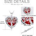 wholesale TOUPOP Valentines Day Gifts For Her Wife Gift Ideas I Love You Tree Of Life Necklace For Women With July Ruby Heart Birthstone Gifts For Wife Sterling Silver Tree Life Pendant Necklace Love Jewelry Gifts For Birthday Wedding Party For Her Sister Mom Aunt Daughter -0-2