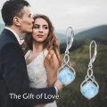 wholesale 925 Sterling Silver Rainbow Moonstone Celtic Knot Drop Earrings for Women and Girls-0-58