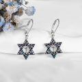 wholesale 925 Sterling Silver Star Of David Earring-0-2