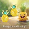 wholesale 925 Sterling Silver Fun And Playful Yellow And Green Pineapple Dangle Earrings With Enamel Detail For Everyday Wear Trendy Fashion Jewelry Accessory-0-4