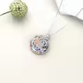 TOUPOP Sterling Silver Crystal Sisters Necklace Gift For Women-0-3