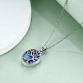 wholesale 925 Sterling Silver Tree Of Life Locket Necklace Wholesale With Photo Insert And Iridescent Abalone Inlay-0-2