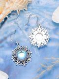 wholesale 925 Sterling Silver Moonstone Filigree Drop Earrings-0-2