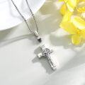 wholesale 925 Sterling Silver Crucifix Necklace with Jesus Cross Pendant and Chain - Protection Jewelry for Men & Women-0-1