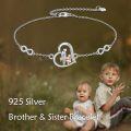 wholesale 925 Sterling Silver Infinity Heart Charm Bracelet with Figure Design Friendship s for Sis-0-5