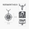 wholesale Sterling Silver Stone Zodiac Necklace 12 Constellation Horoscope Pendant-0-41