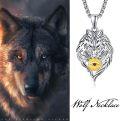 wholesale 925 Sterling Silver Tiger Head Gold Eye Pendant Necklace Animal s for Men-0-5