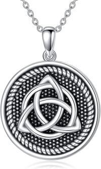 wholesale TOUPOP Celtic Knot Necklace Sterling Silver Luck Irish Pendant Necklace Birthday Christmas Friendship Jewelry For Women -undefined